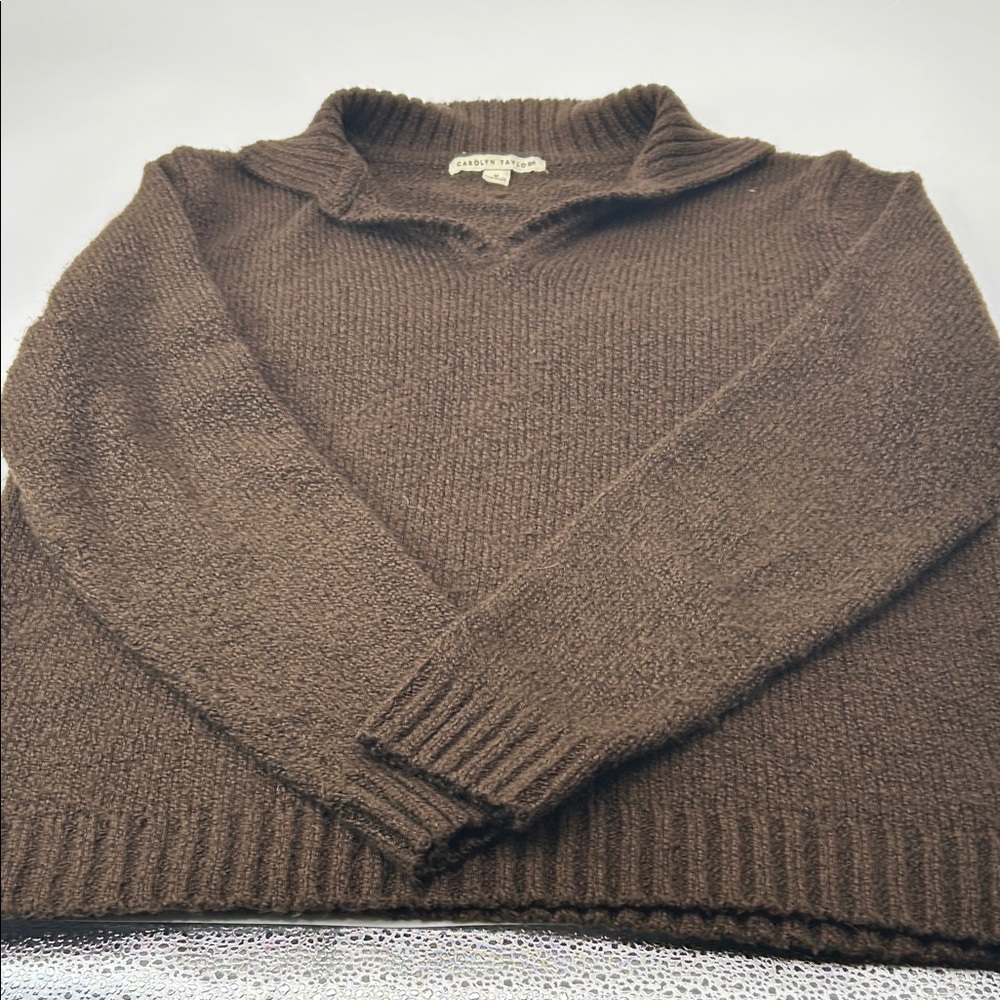 Carolyn Taylor women’s V-Neck Sweater - Rich Brown - Picture 7 of 16